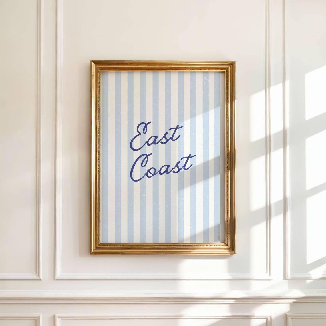 East Coast Blue Striped Coastal Art Print