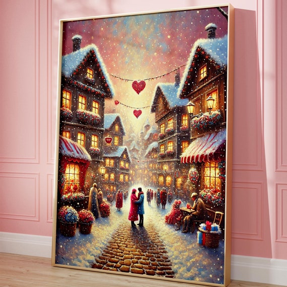 Love Print, Trendy Winter Romance Poster