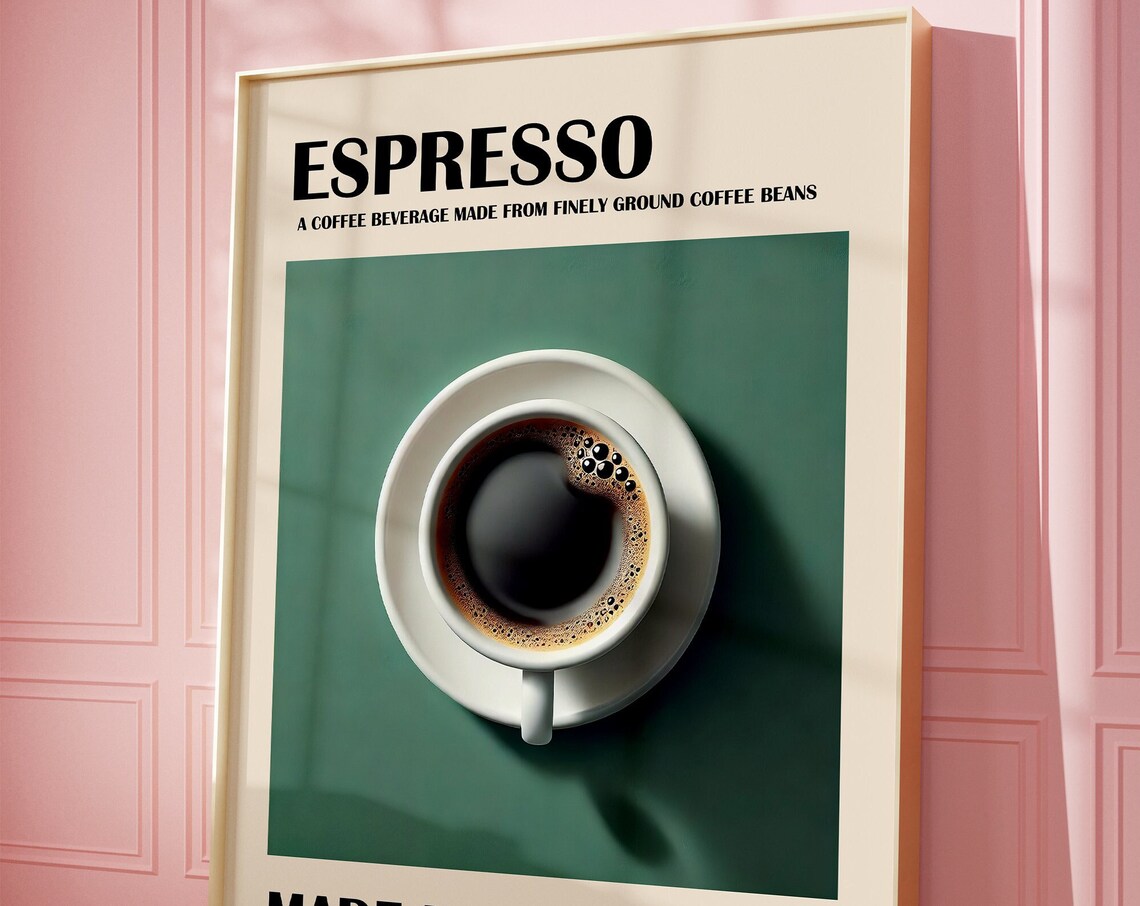 Coffee Print, Italian Espresso Trendy Wall Art - Image 5