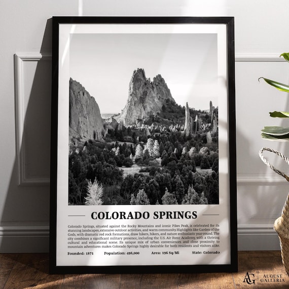 Colorado Springs Garden Of The Gods Black And White Photo Poster