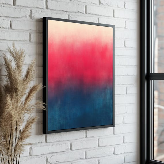 Mark Rothko Wall Art Decor Minimalist Abstract Wall Art Beige Pink Blue Modern Wall Decor Abstract Wall Art Rothko Poster