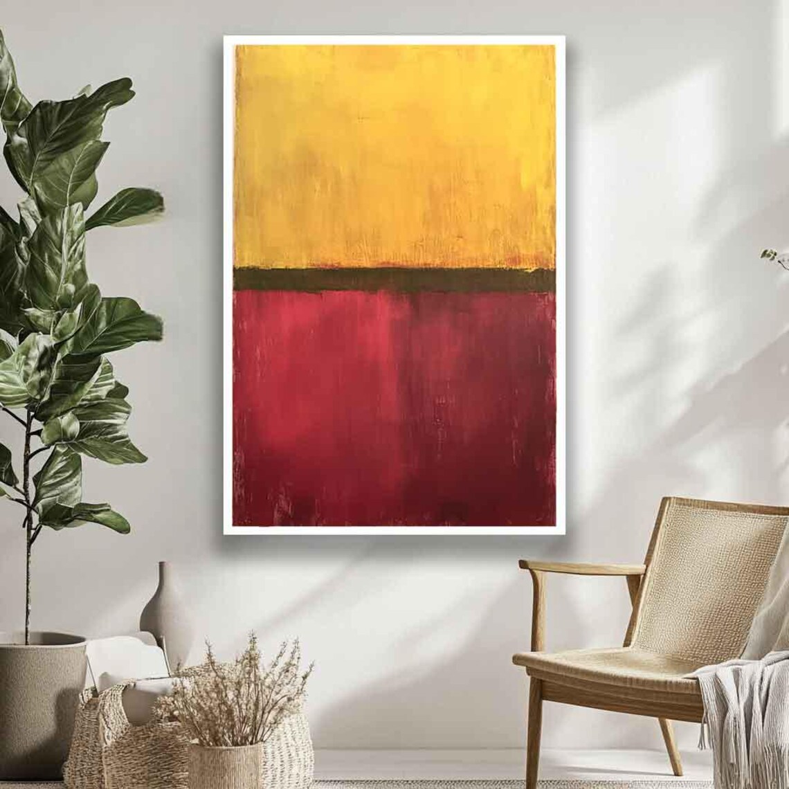 Mark Rothko Yellow Red Abstract Art Print - Image 4