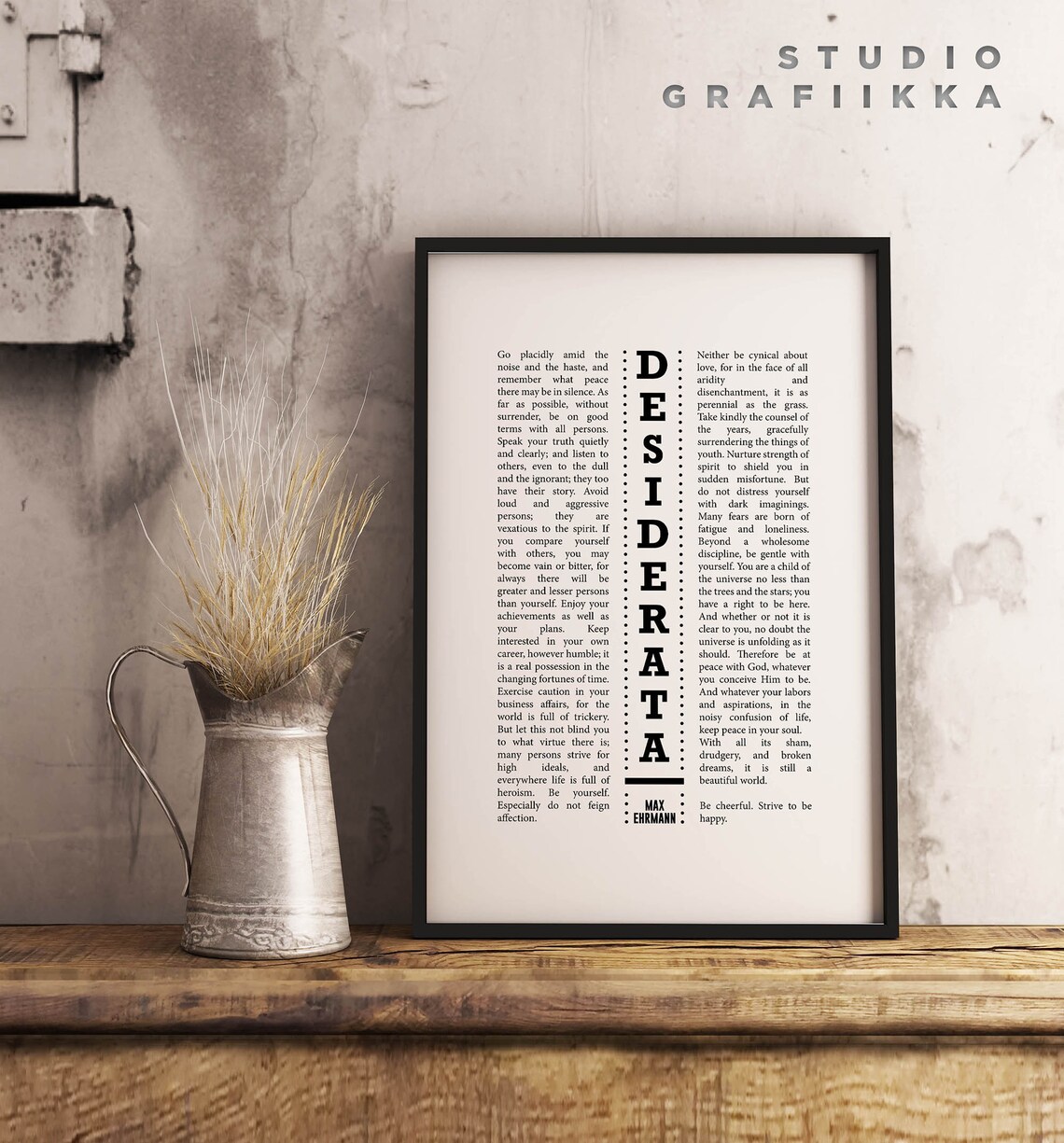 Desiderata, Max Ehrmann Typographic Poster - Image 3