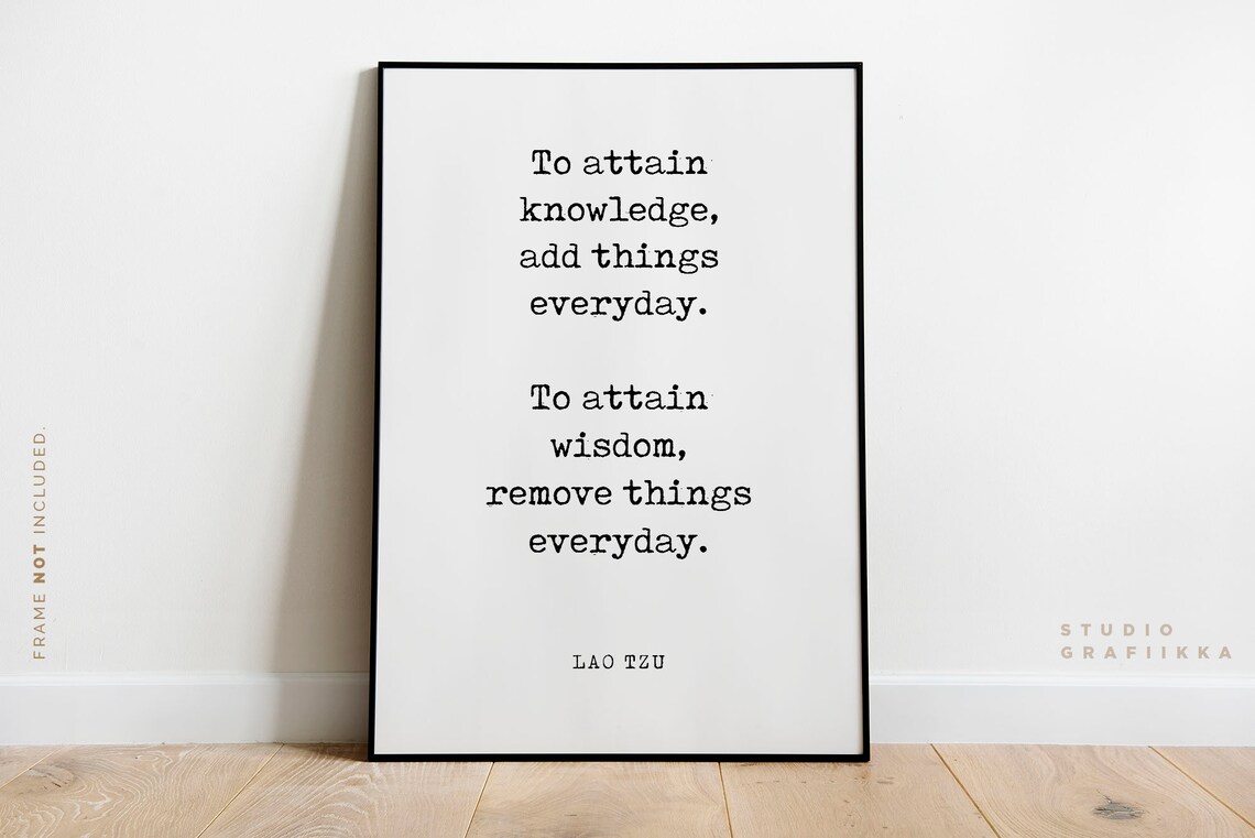 Knowledge And Wisdom Lao Tzu Quote Poster - Image 2