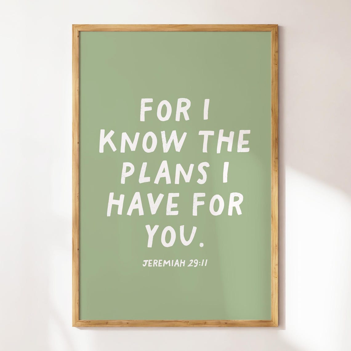 For I Know the Plans I Have for You Jeremiah 29:11 Sage Poster - Image 3
