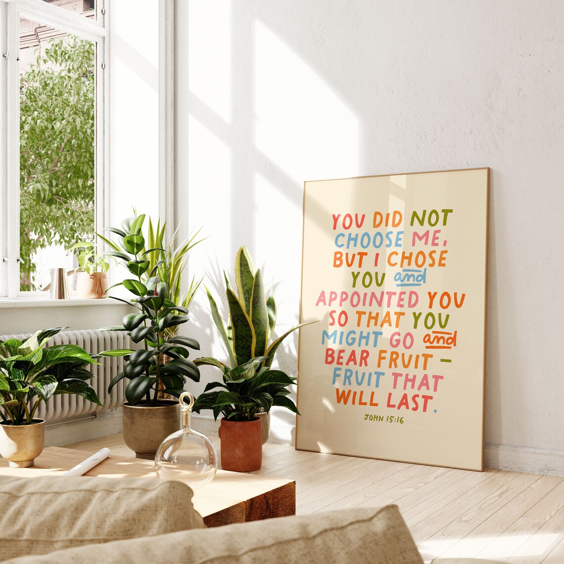 Jeremiah 15:16 Christian Bible Quote Art Print - Image 4