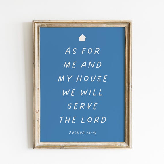 Joshua 2415 Christian Wall Art Bible Verse Wall Art Wall Art Quote Pink Preppy Room Decor Aesthetic Art Trendy Apartment Decor