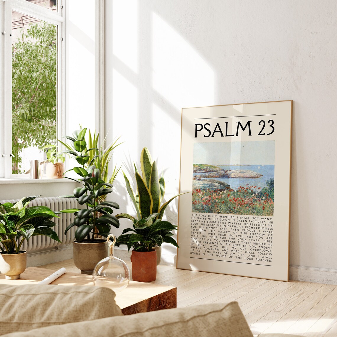 Psalm 23 Vintage Christian Wall Art Poster - Image 3