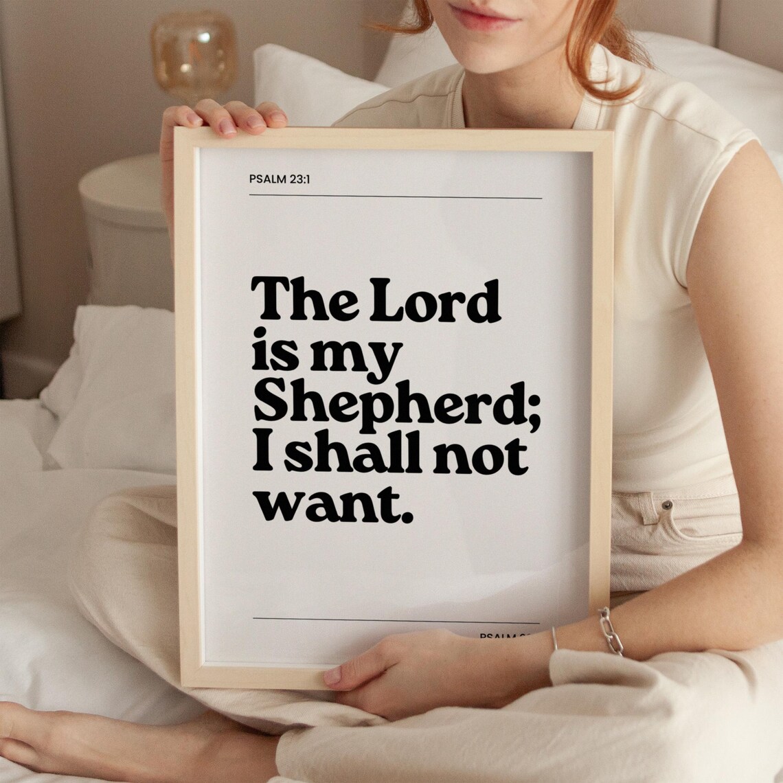 The Lord Is My Shepherd I Shall Not Want Psalm 23 1 Minimalist Poster - Image 3