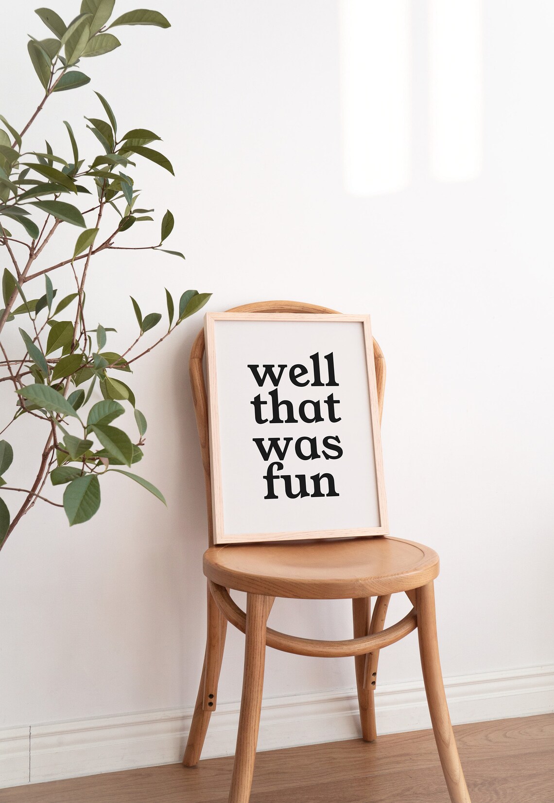 Well That Was Fun Wall Art Quotes Funny Aesthetic Kitchen Decor Cute Sarcastic Wall Art Minimalist Heart Print - Image 4