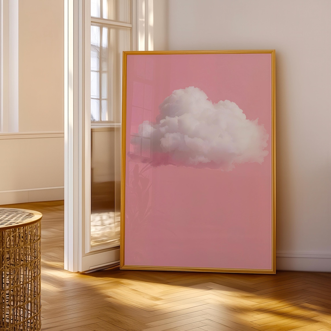 Pink Cloud Art Print, Maximalist Abstract Sky