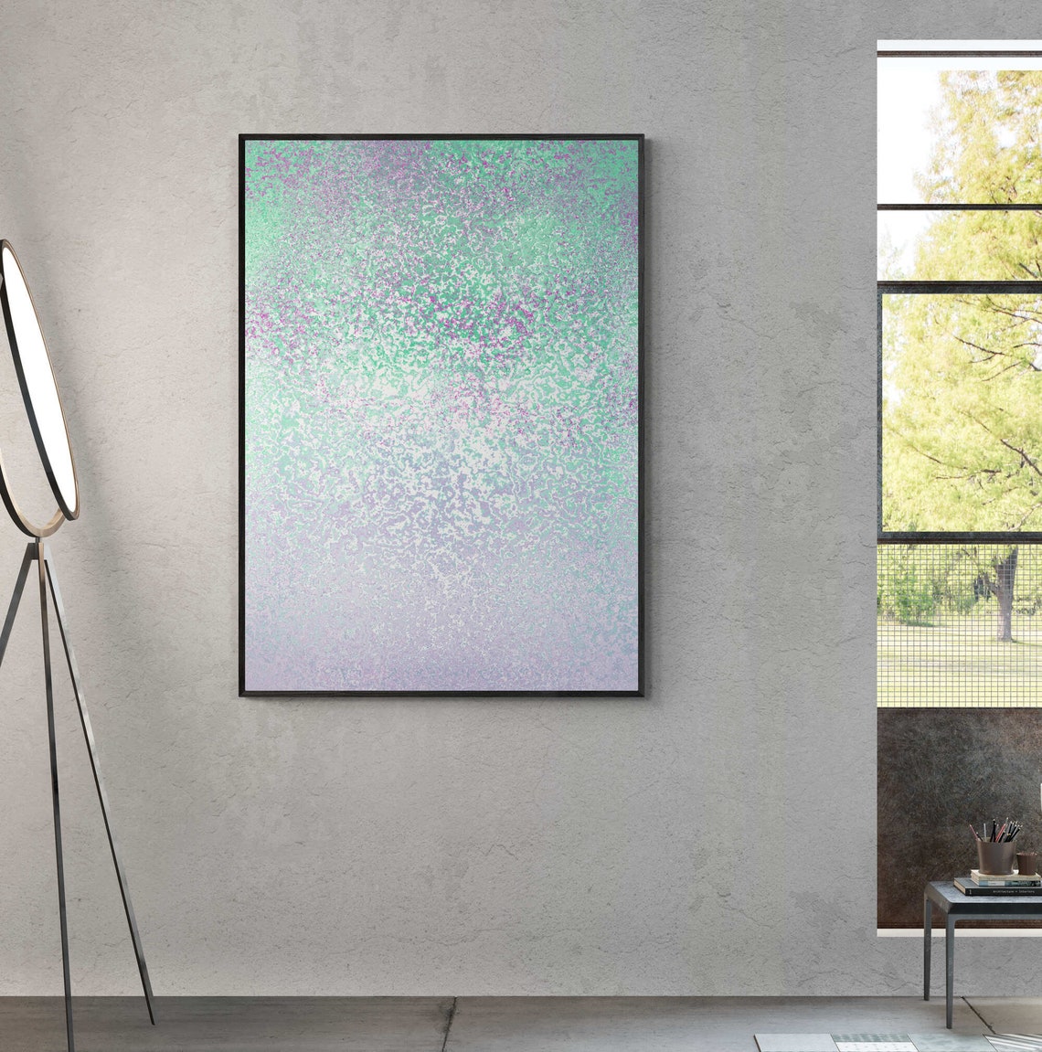 Green Purple Marble Abstract Texture Modern Boho Calm Art Poster - Image 7