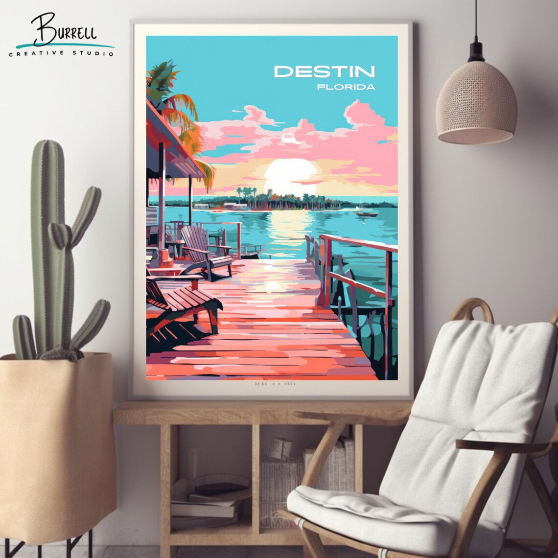 Destin Florida Ocean View Travel Poster Print - Image 2