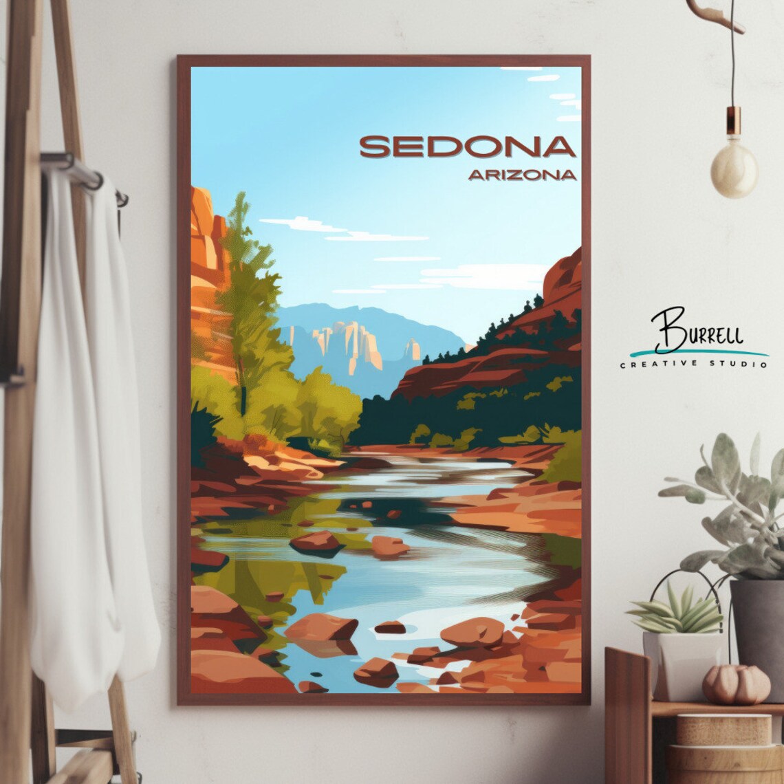 Sedona Arizona Slide Rock Canyon Creek Vintage Scenery Poster - Image 4
