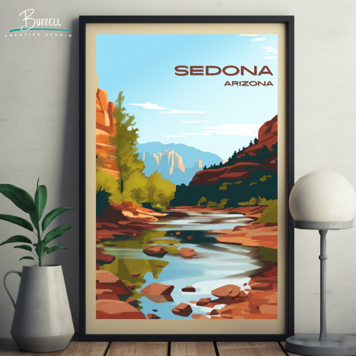 Sedona Arizona Slide Rock Canyon Creek Vintage Scenery Poster - Image 5