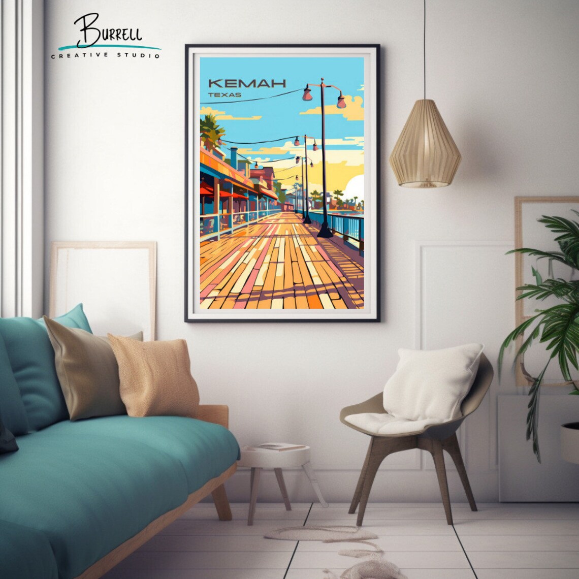 Kemah Texas Boardwalk Travel Poster Print - Image 3
