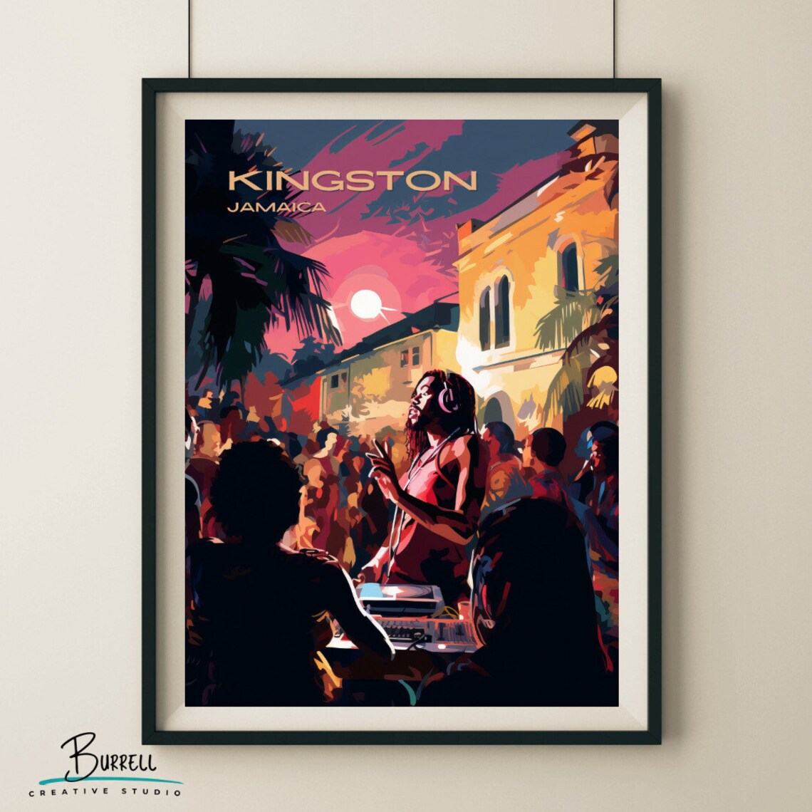 Kingston Jamaica Street Party Travel Poster - Image 6