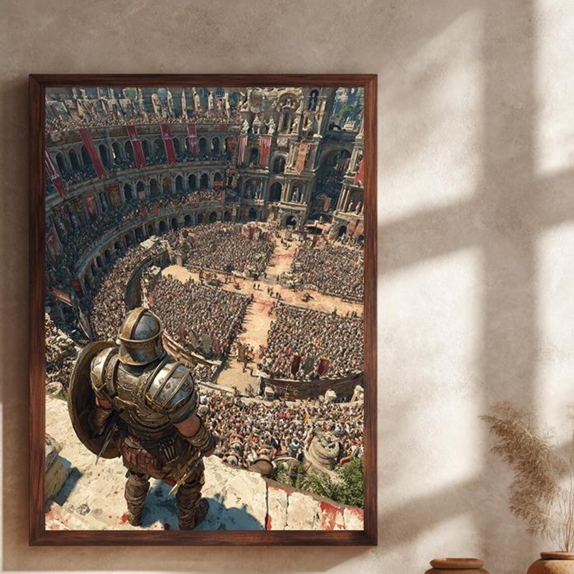 Epic Gladiator Arena Roman Colosseum Warrior Battle Wall Poster