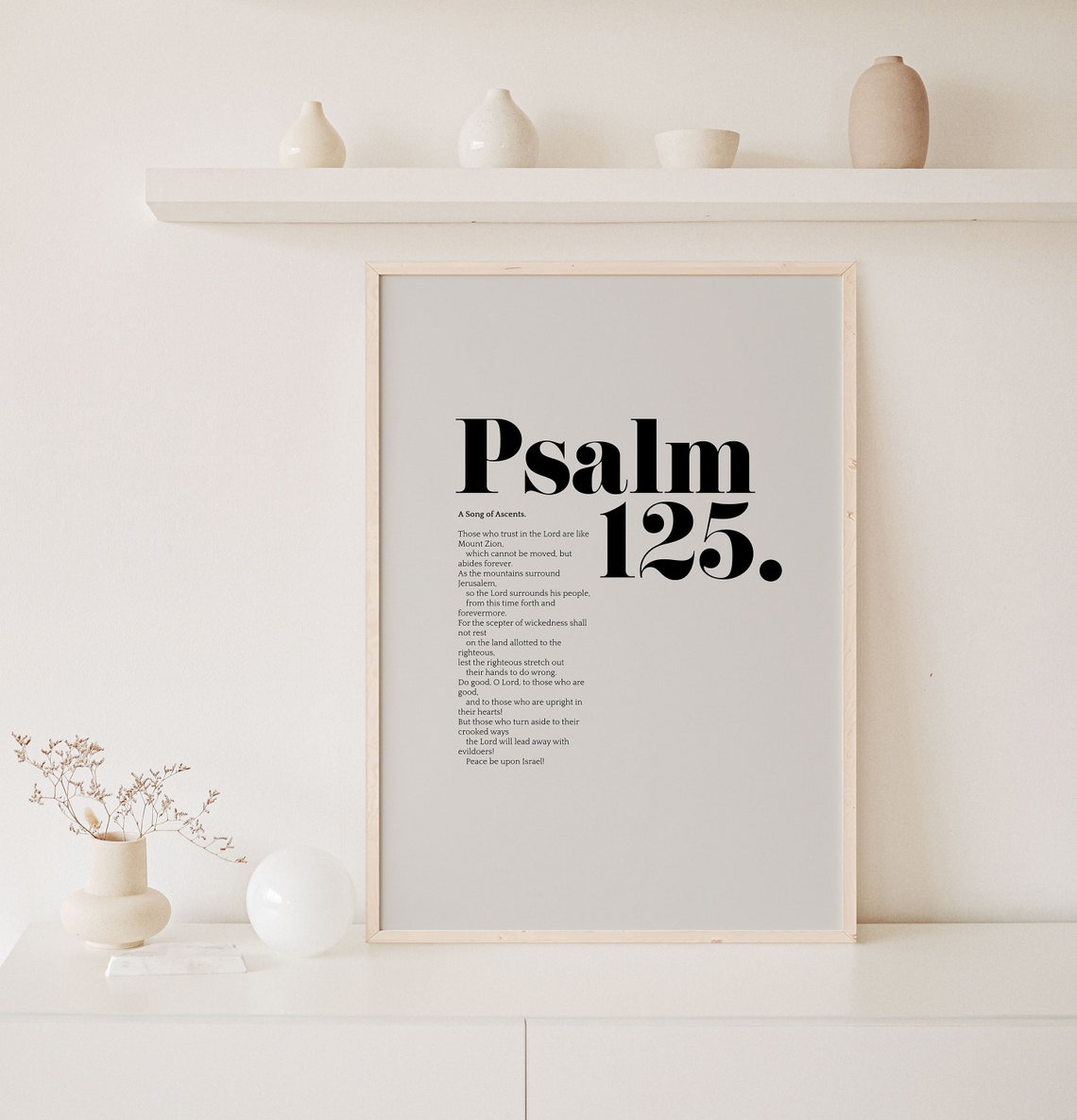 Psalm 125 Bible Verse Wall Art Minimalist Decor Christian Modern Scripture Poster Bold Typography Baptism Baby Shower Birthday Gift Idea - Image 5