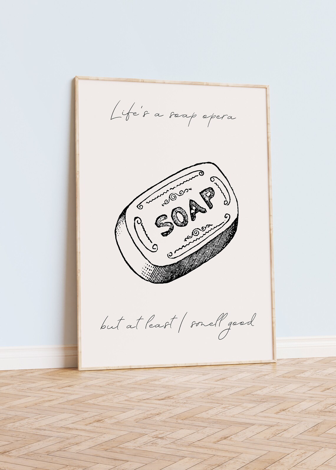 Vintage Soap Bathroom Decor, Toilet Humor Poster
