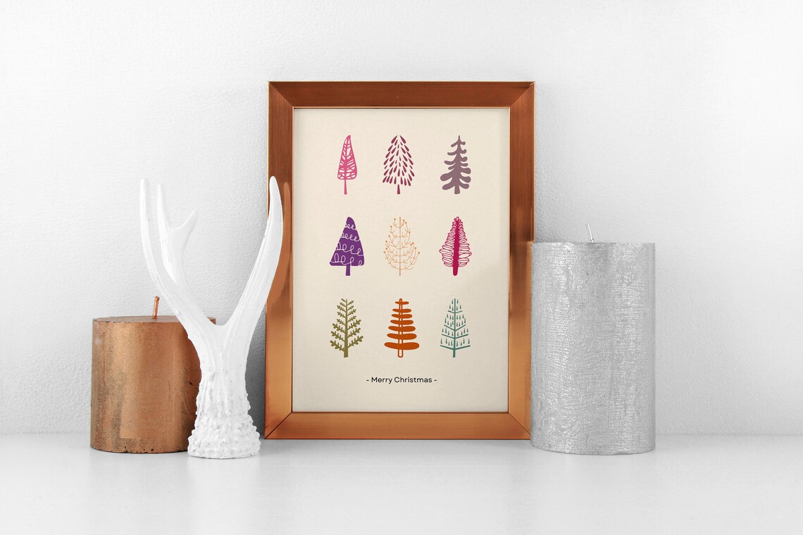 Christmas Print, Holiday Decor Christmas Trees - Image 2