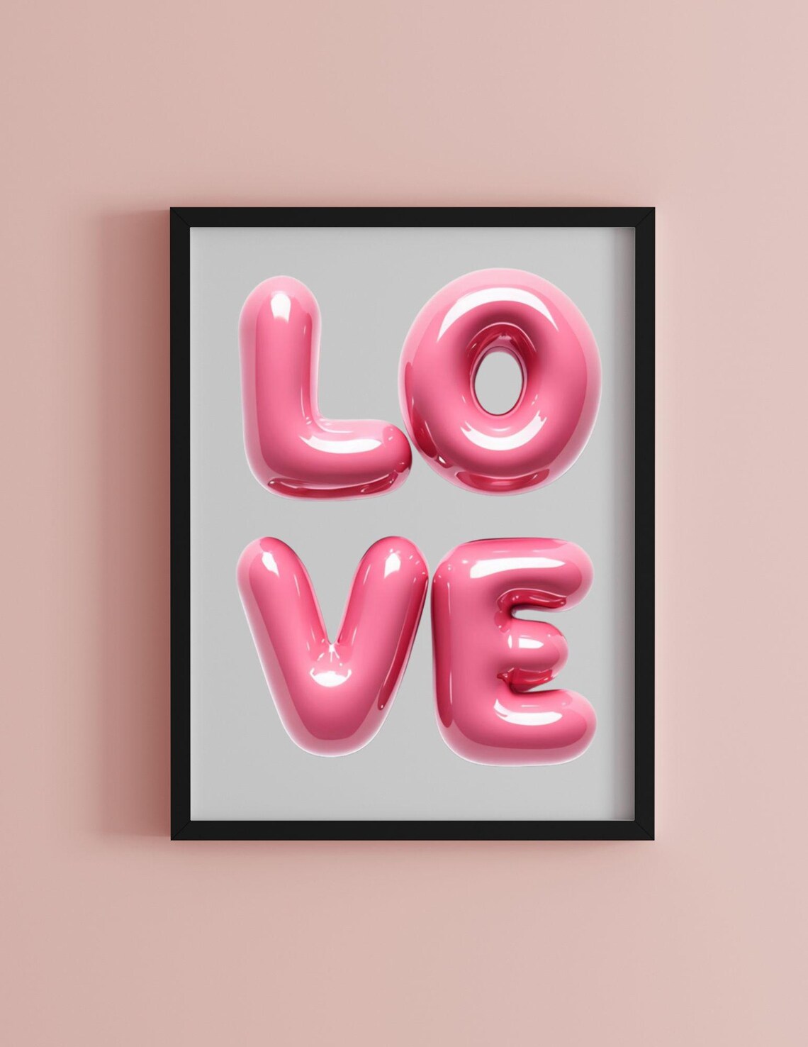 Bubble Love Print Minimalist Positive Mental Health Art