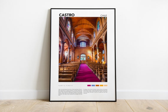 Castro Chile Travel Print Chile Photography Chile Travel Gift Chile Wall Decor Chile Art Print Church Photo Downloads