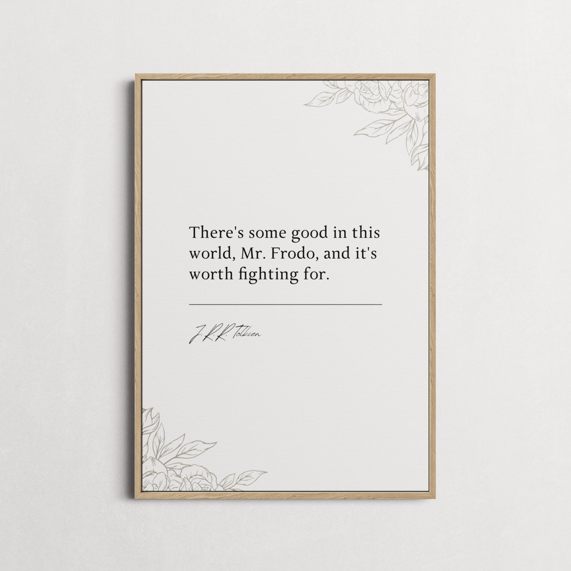Jrr Tolkien There Is Some Good In This World The Two Towers Quote Print Wall Dcor - Image 4