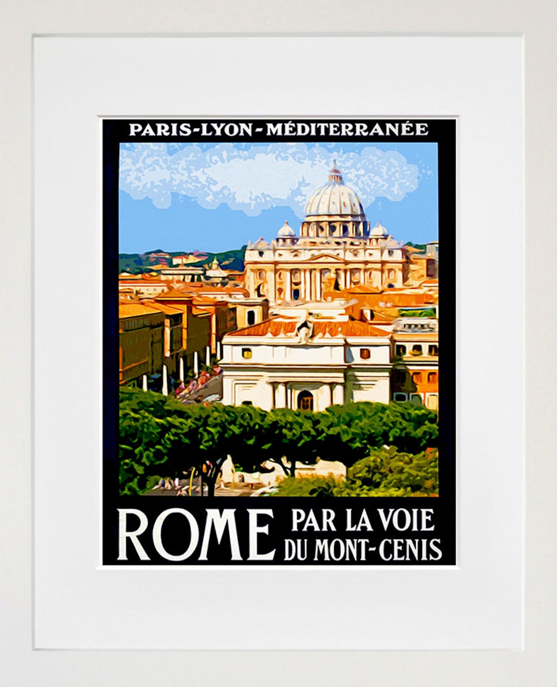 Rome Travel Poster, Italy Art Print for Home