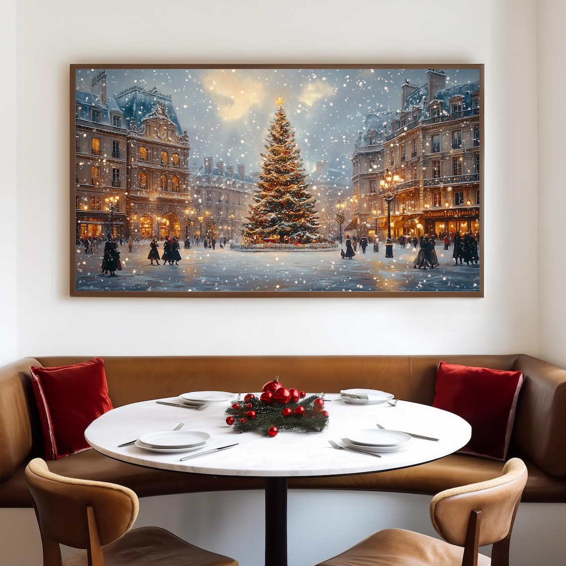 Christmas In London Vintage Holiday Art Print - Image 4