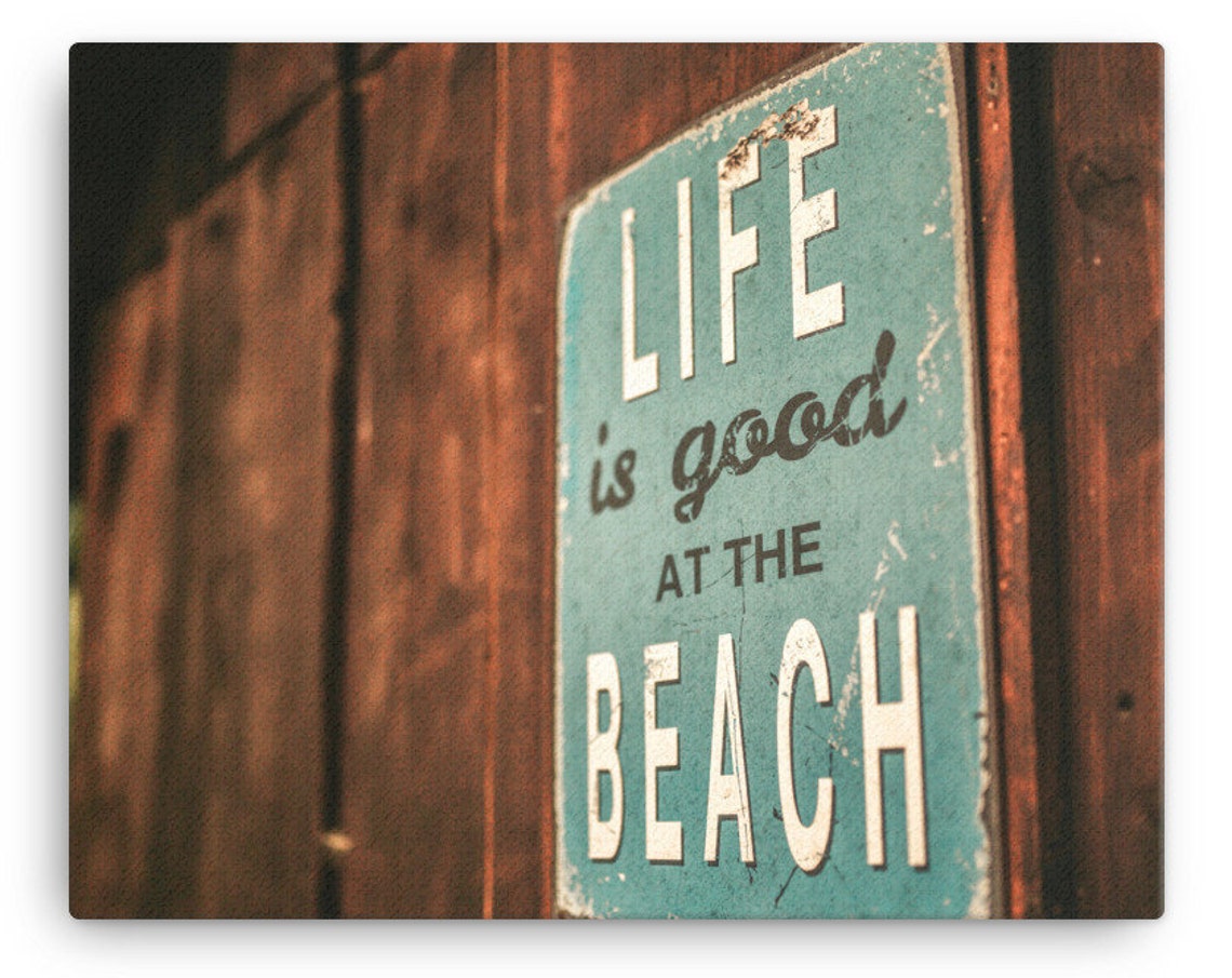 Beach Life Print On Various Sizes Beach Wall Decor Beach Print Ocean Print Tropical Ocean Print Beach Sign