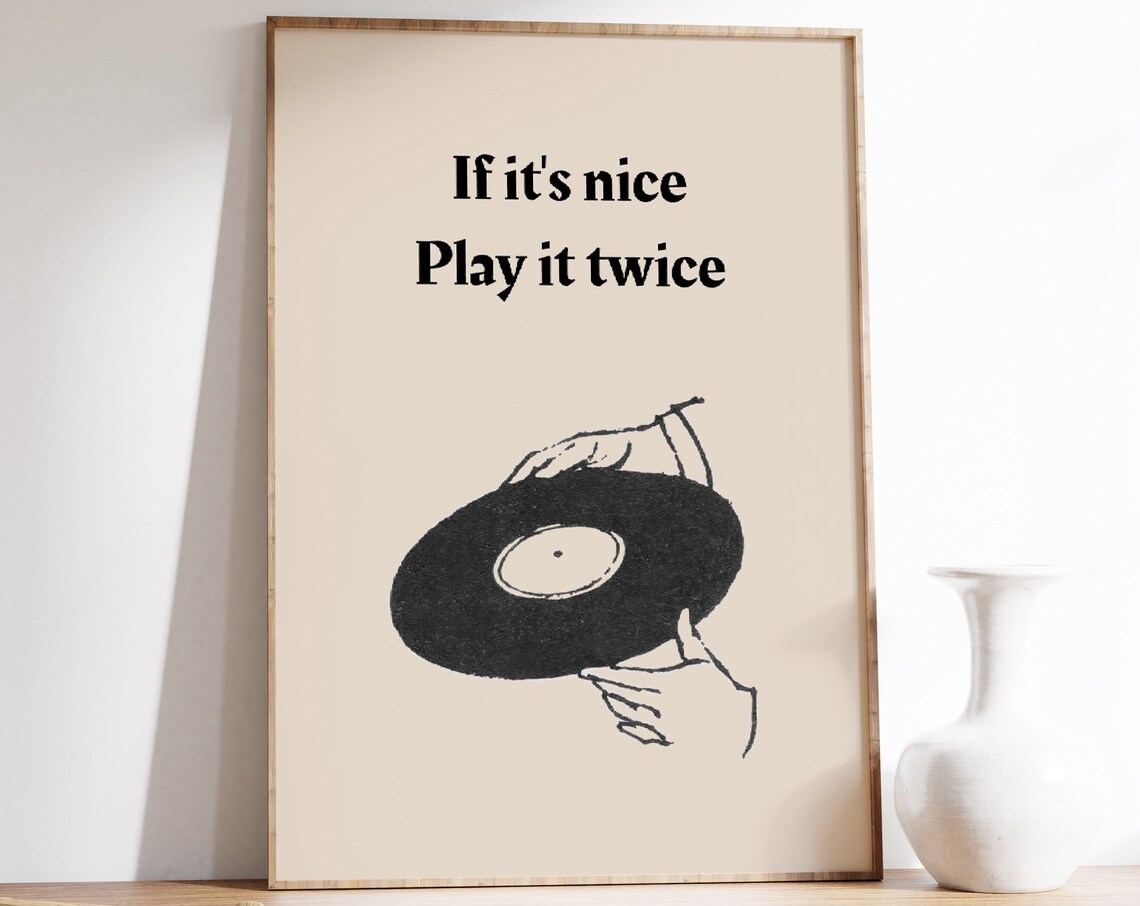 Record Label Music Poster, Retro Vinyl Record Print