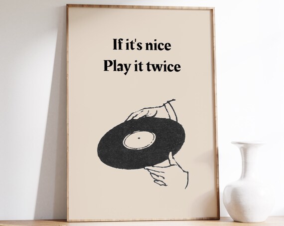 Record Label Music Poster, Retro Vinyl Record Print