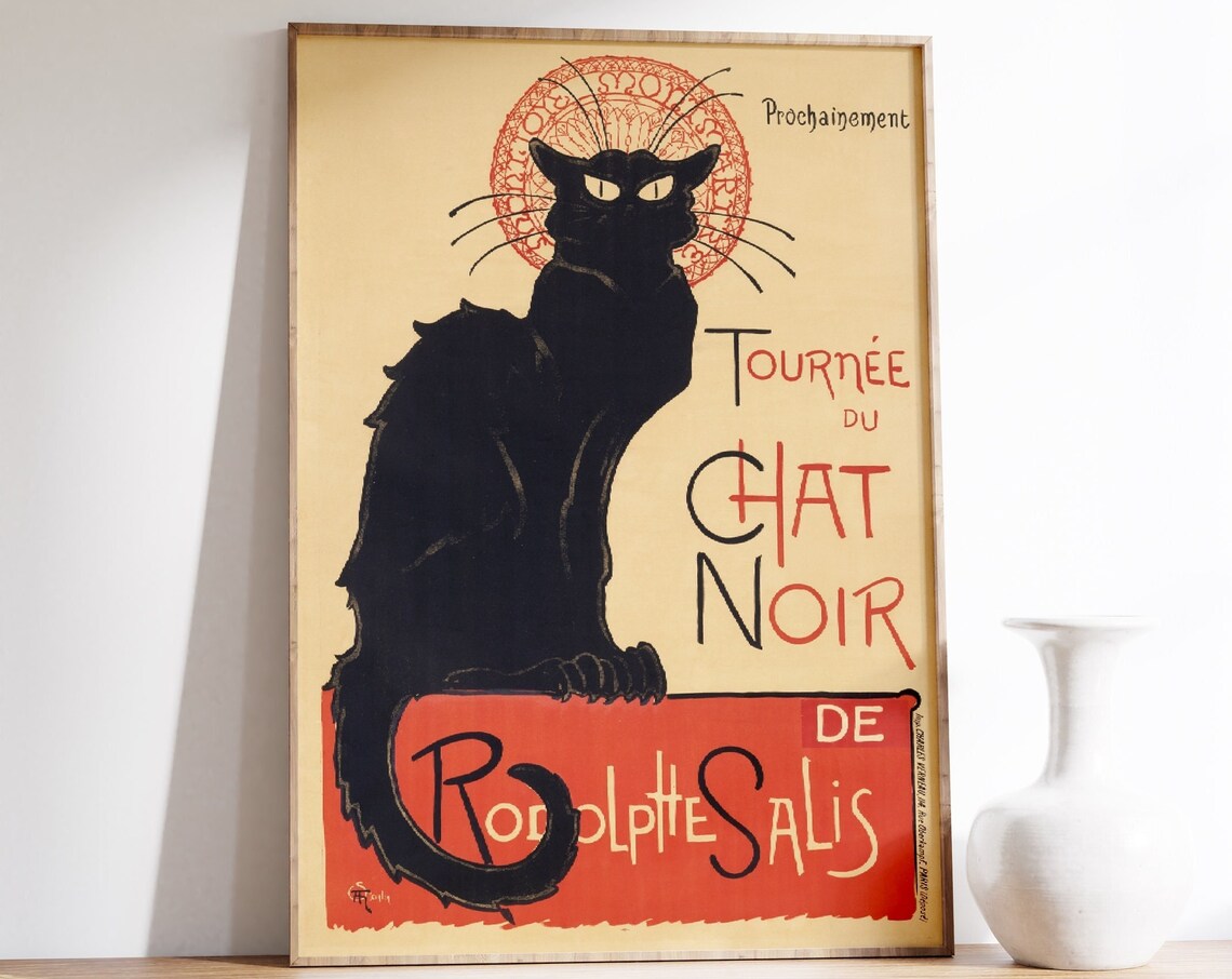 Tournee du Chat Noir Steinlen Classic Vintage Paris Cabaret Poster