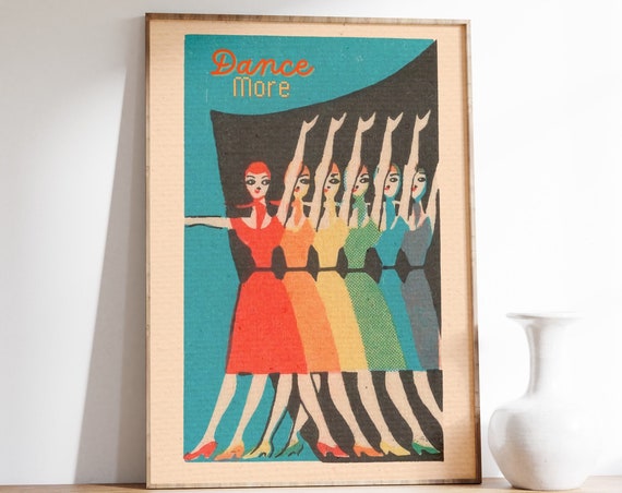 Vintage Dancer Inspirational Quote Poster Art Print