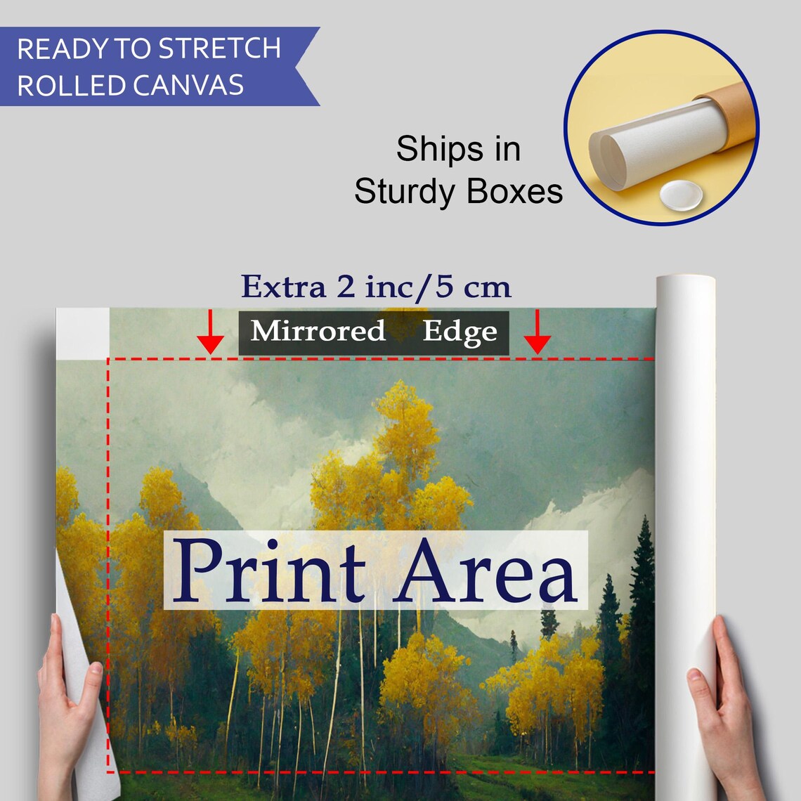 Forest Landscape On The Slope Landscape Wall Table Nature Wall Decor Nature Print Nature Decor - Image 4