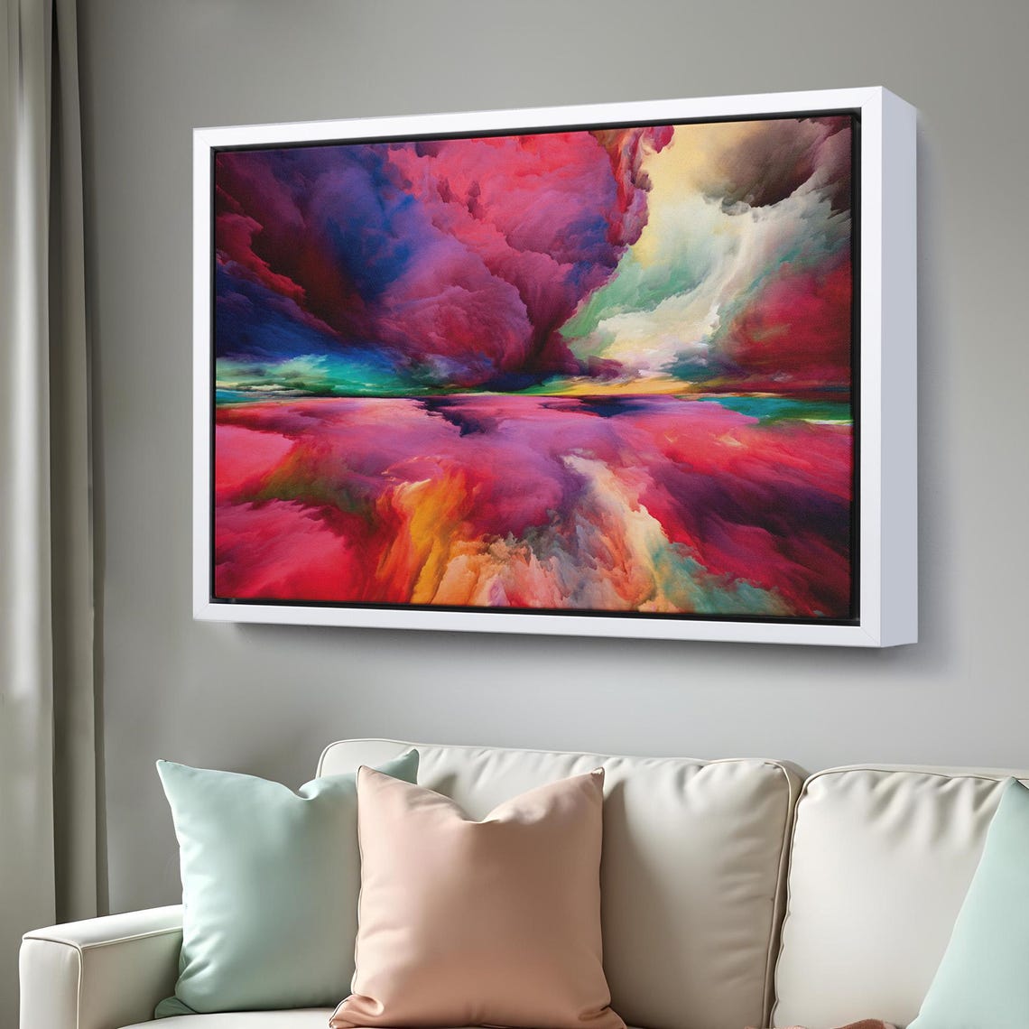 Imagination Clouds Decorative Wall Art Abstract Print Framed Wall Art Large Wall Art Housewarming Gifts - Image 3
