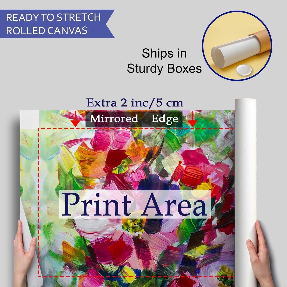 Abstract Pink Bloom Colorful Floral Impasto Oil Painting Wall Art - Image 4
