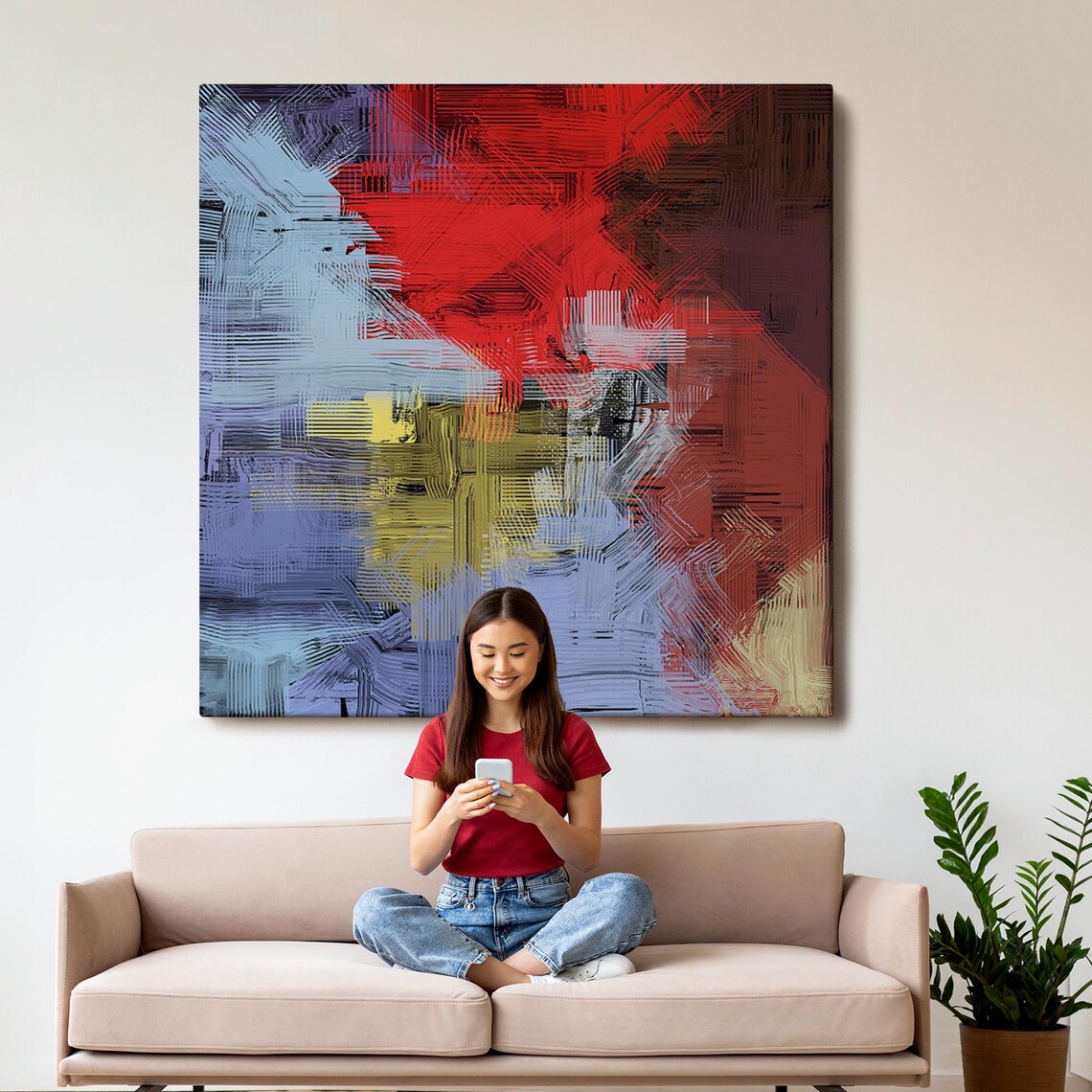 Contemporary Patterned Abstract, Housewarming Gift - Image 3