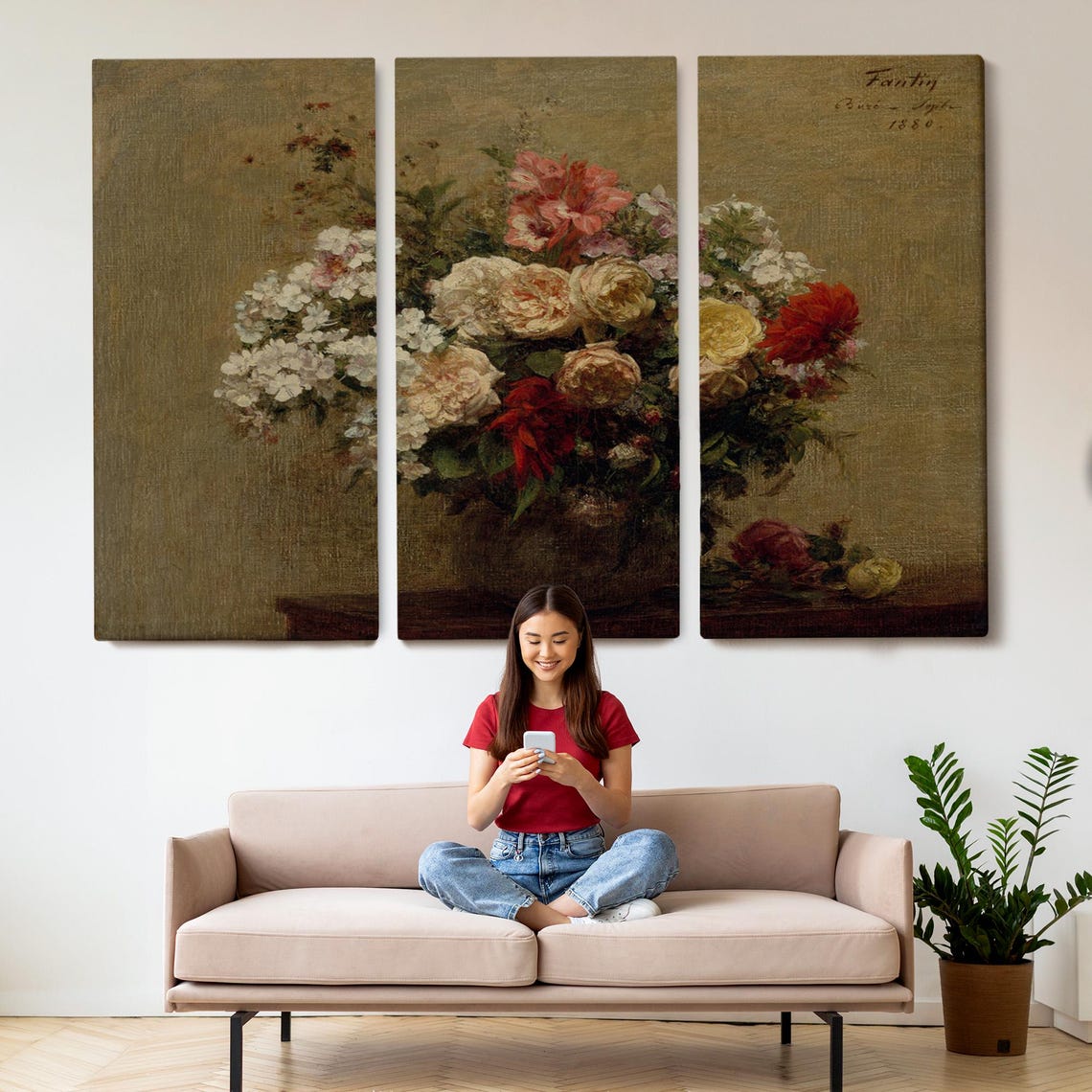 Vintage Floral Bouquet Roses Classical Old Master Still Life Art Print - Image 2