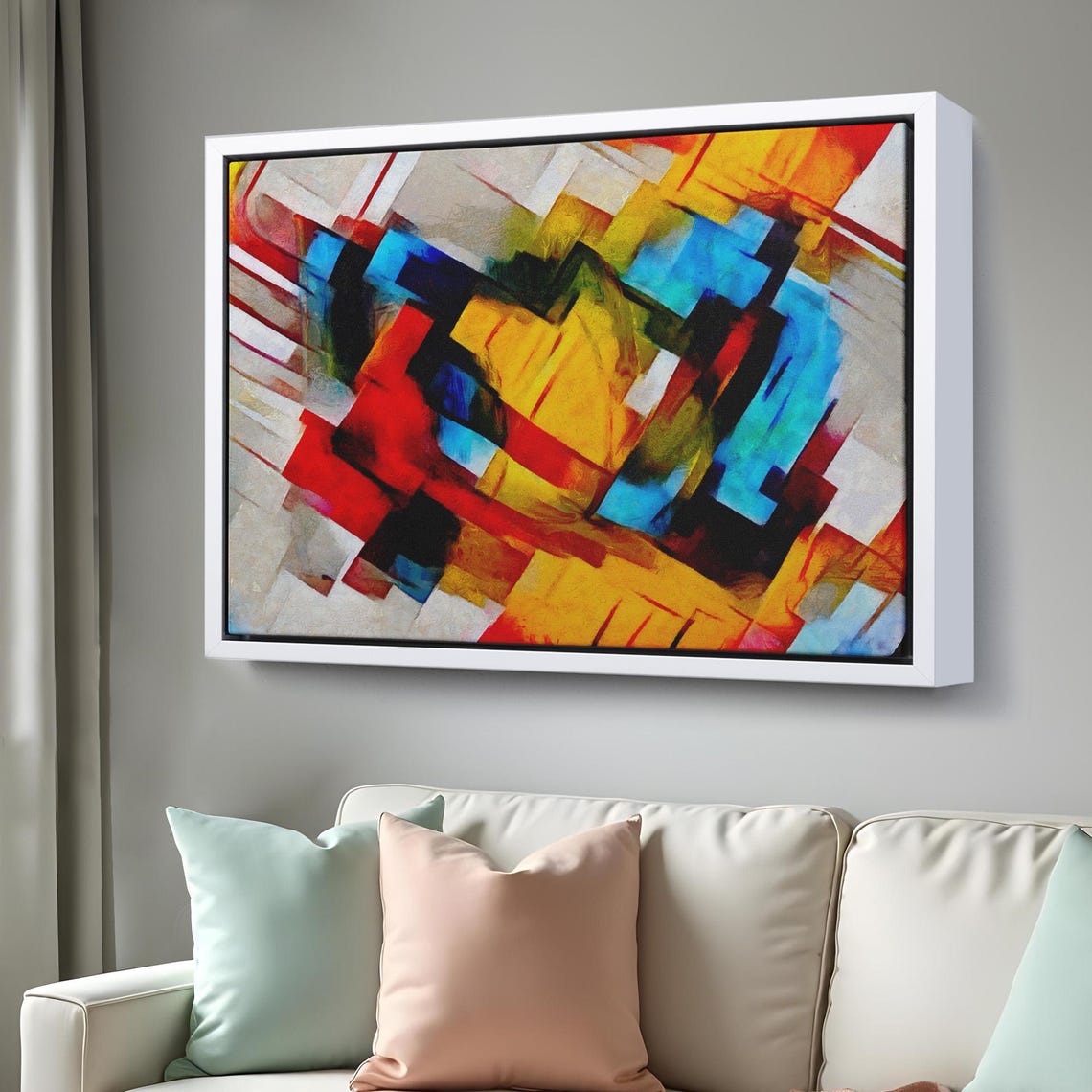 Picasso Style Abstract Oil Painting Look Decorative Wall Art Abstract Modern Wall Decor Abstract Wall Art Large Wall Art - Image 3