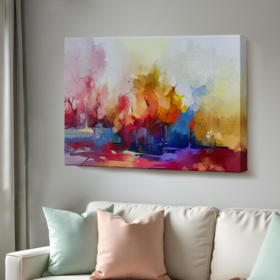 Brush Stroke Abstract Modern Art Oil Painting Look Wall Art Abstract Wall Art Abstract Print Housewarming Gifts