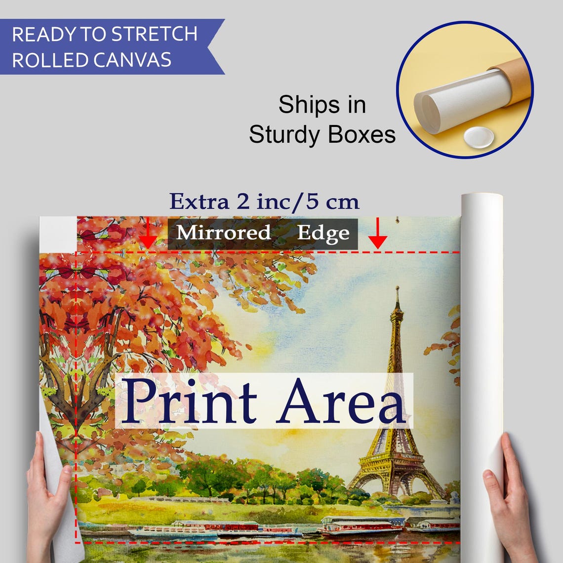 Seine River And Eiffel Tower View Oil Painting Decorative Wall Art Large Wall Art Modern Wall Decor Office Wall Decor - Image 4