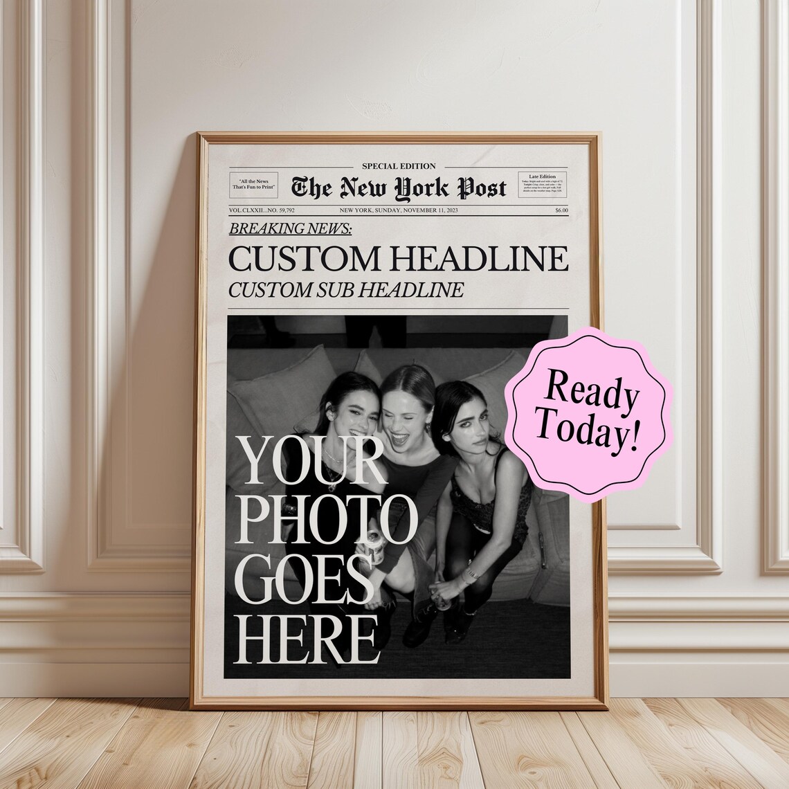 New York News College Dorm Wall Art Print