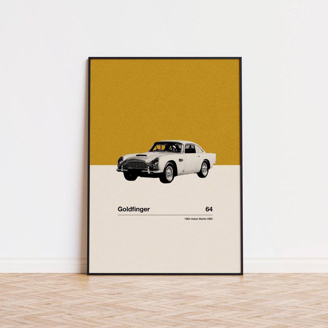 Goldfinger 1964 Aston Martin DB5 Classic Bond Car Movie Poster
