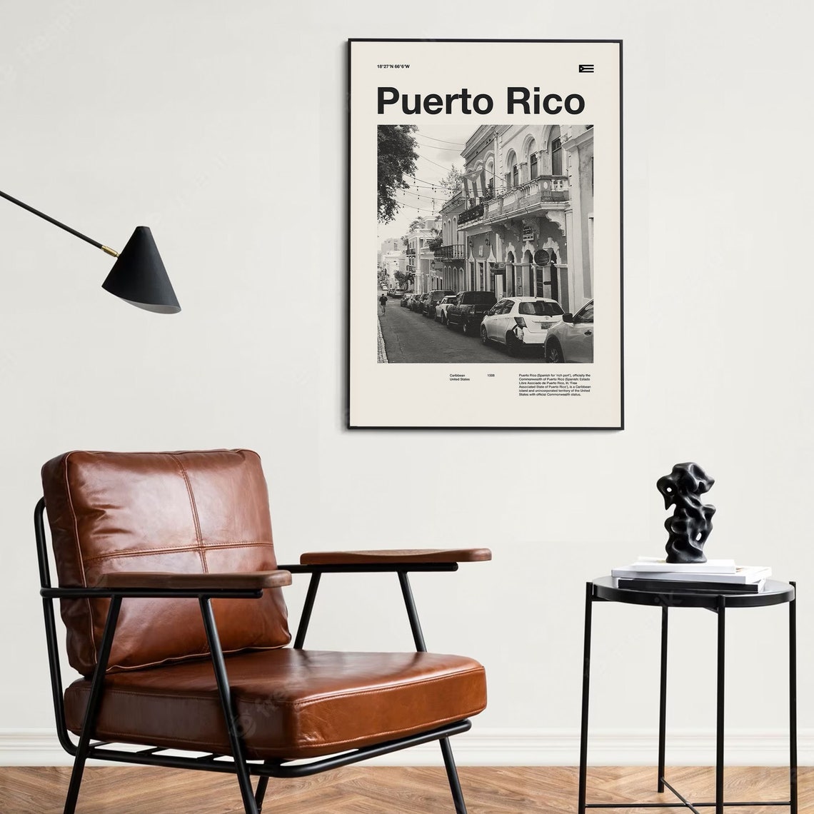 Puerto Rico Print Puerto Rico Poster Puerto Rico Wall Art Mid Century Poster Travel Print Art Vintage Poster - Image 2