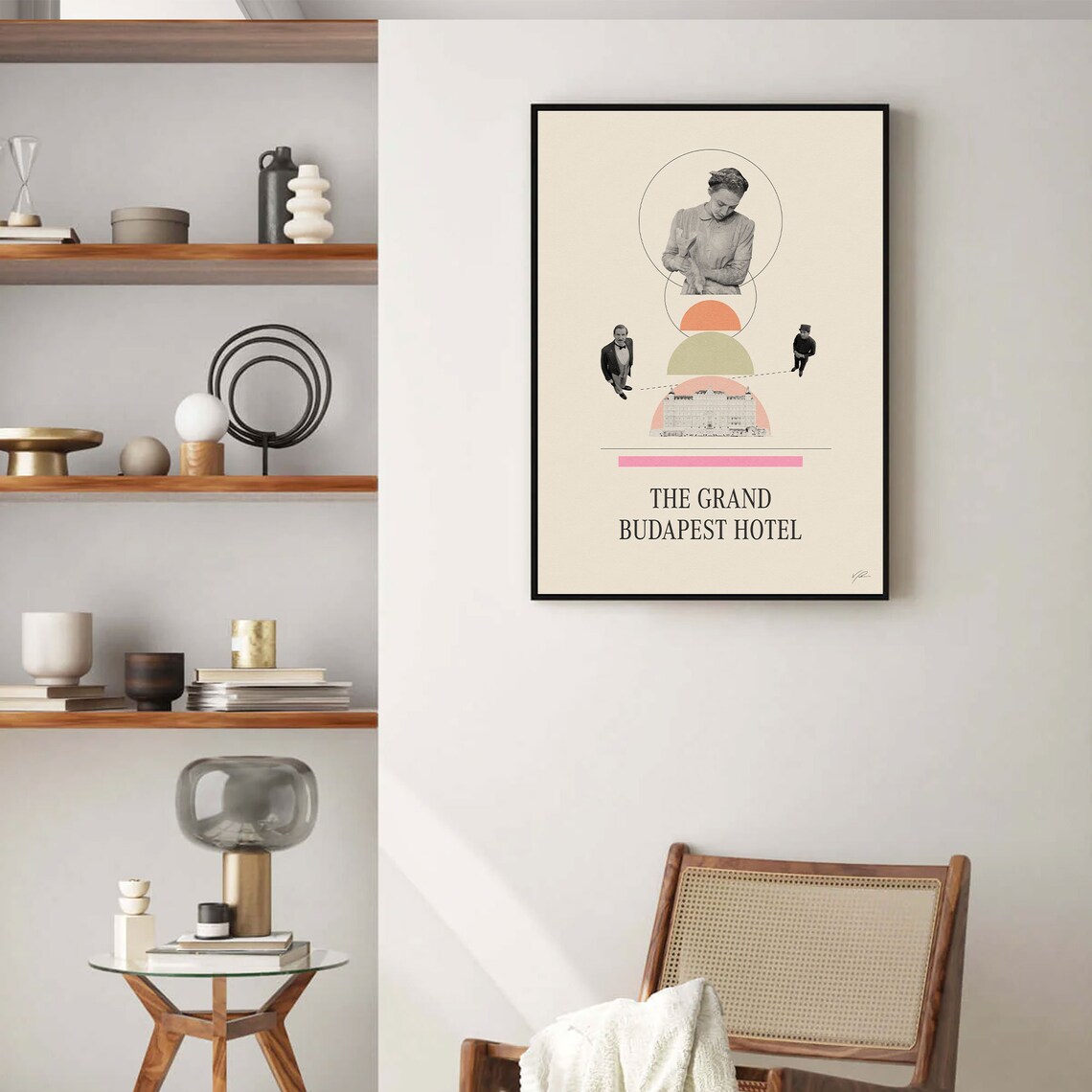 The Grand Budapest Hotel Minimalist Movie Collage Art Poster - Image 2