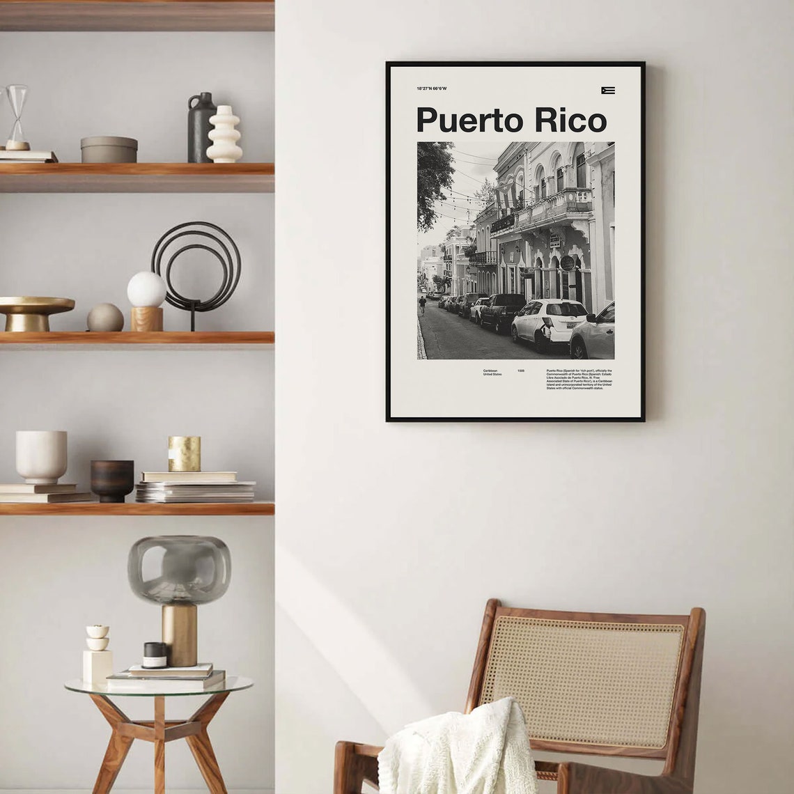 Puerto Rico Print Puerto Rico Poster Puerto Rico Wall Art Mid Century Poster Travel Print Art Vintage Poster - Image 4