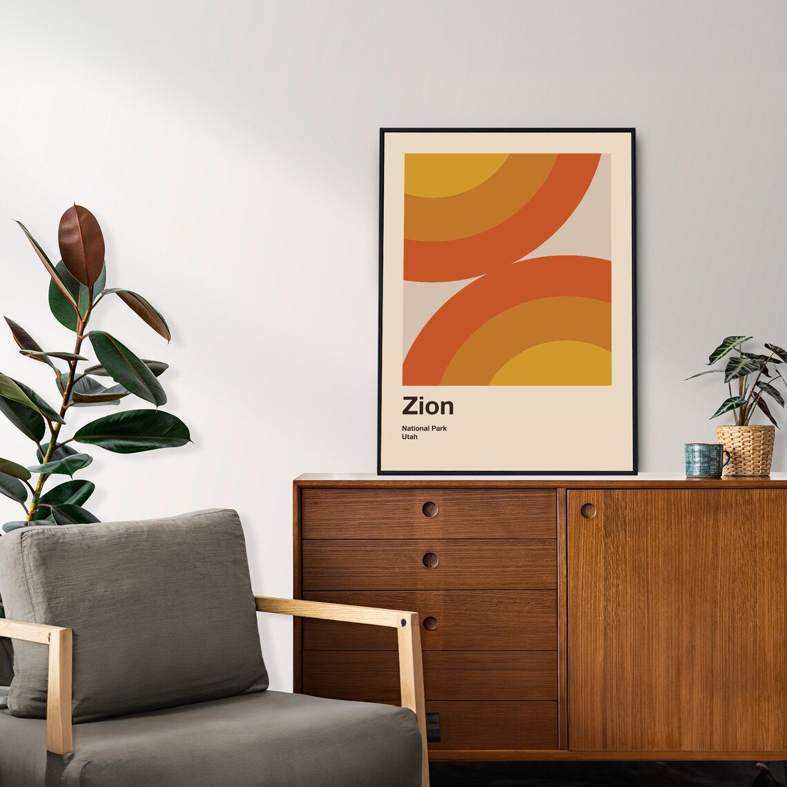 Zion National Park Mid-Century Travel Poster - Image 4