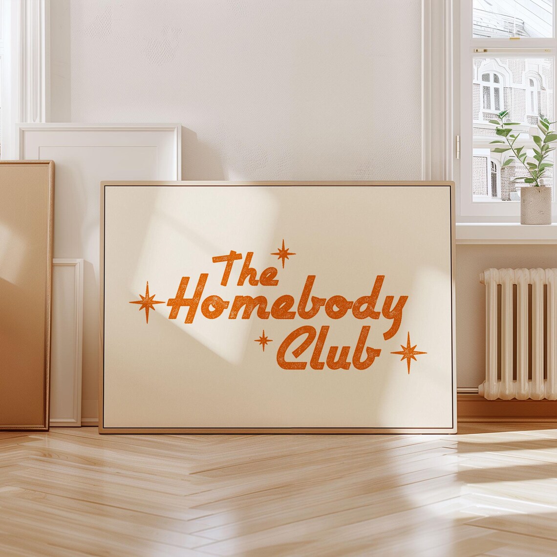 The Homebody Club Quote Art, Mid Century Modern - Image 2